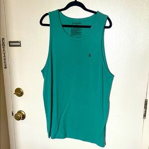 Teal Volcom cotton tank top